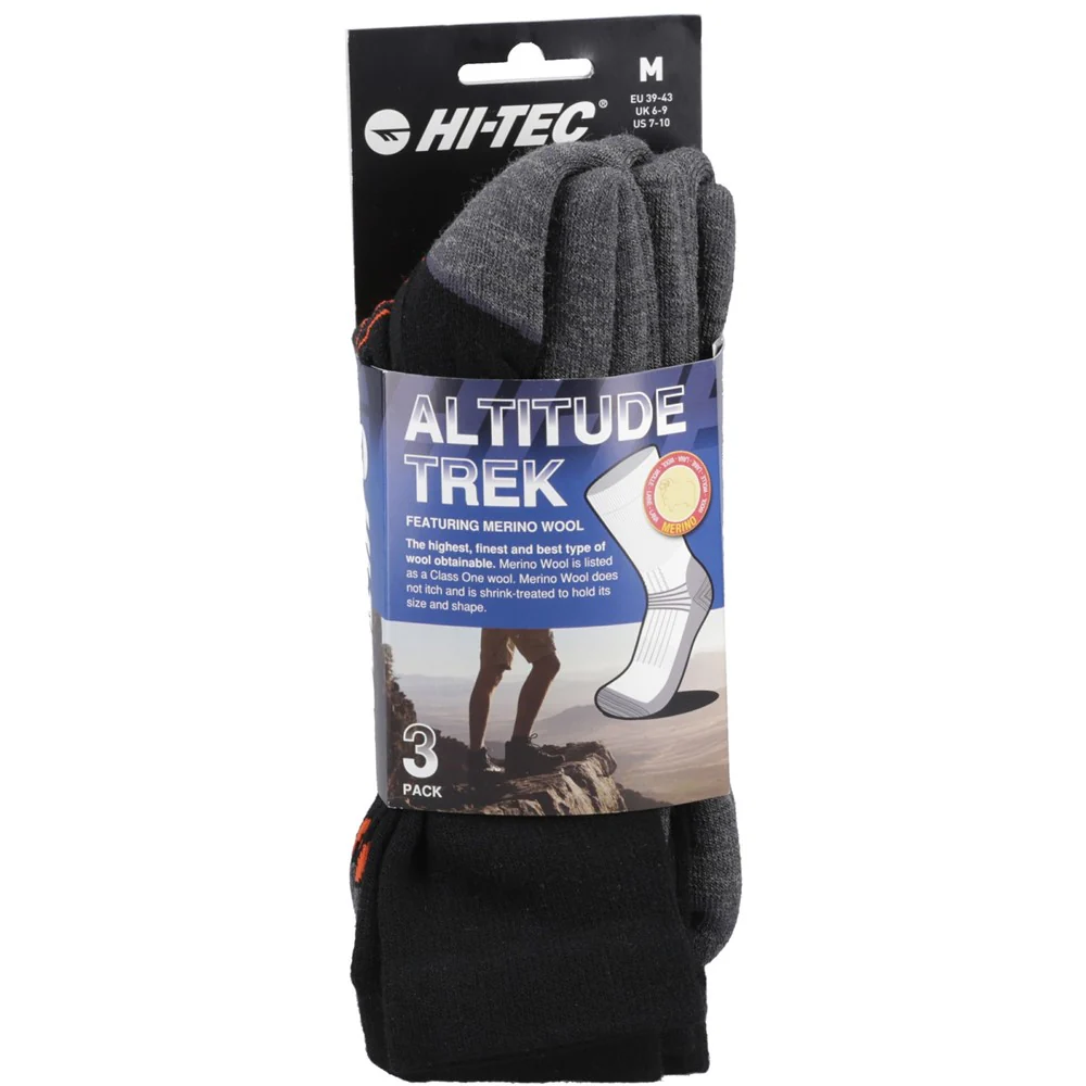 Unisex Altitude Trek Merino 3 Pack Socks - Image 3